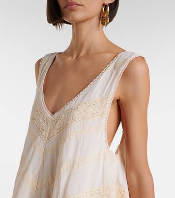 Vestido corto de algodón con croché | Juliet Dunn