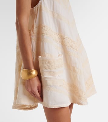 Vestido corto de algodón con croché | Juliet Dunn