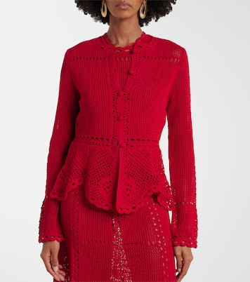 Crochet cotton cardigan | Erdem