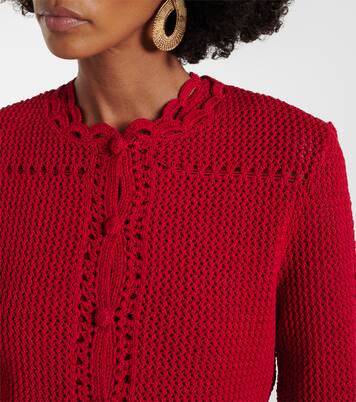 Crochet cotton cardigan | Erdem