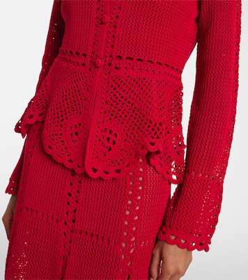 Crochet cotton cardigan | Erdem