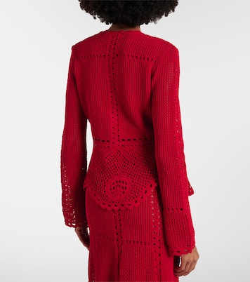 Crochet cotton cardigan | Erdem