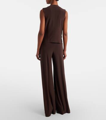 Weite High-Rise-Hose aus Jersey | Norma Kamali
