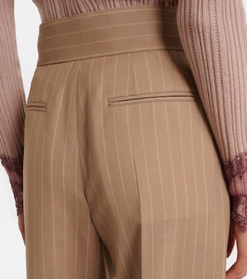Weite Hose aus Wolle mit Nadelstreifen | Valentino