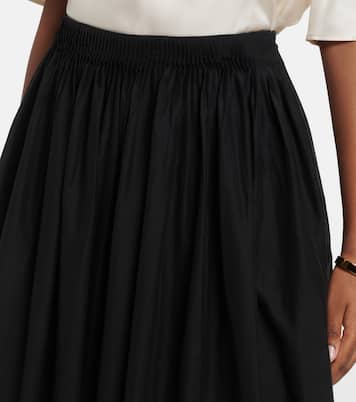 Naya gathered cotton and silk maxi skirt | Loulou de Saison