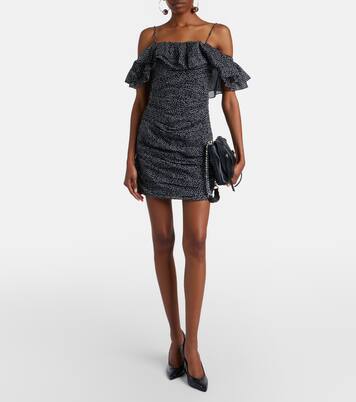 Davilia draped polka-dot cotton minidress | Marant Etoile