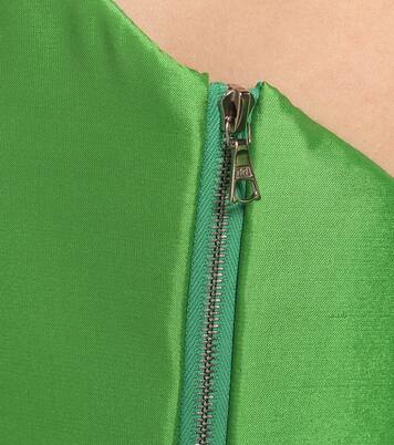 Robe à encolure bardot en satin de soie | Rasario