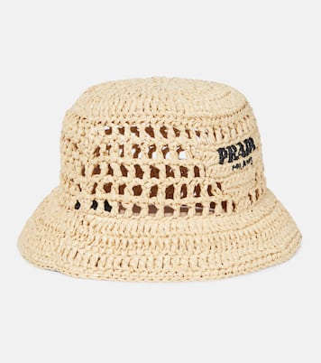 Raffia bucket hat | Prada