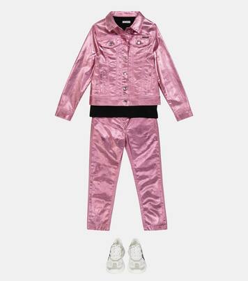 Metallic denim jacket | Dolce&Gabbana Kids