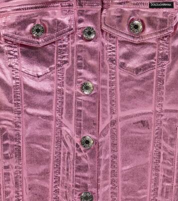 Metallic denim jacket | Dolce&Gabbana Kids