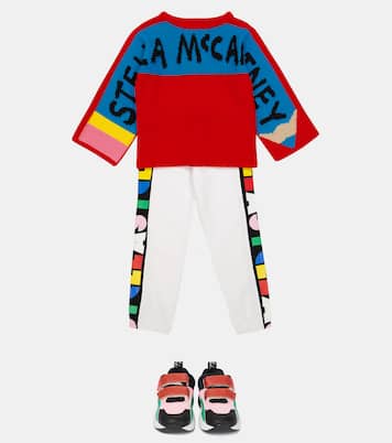 Logo-stripe cotton sweatpants | Stella McCartney Kids