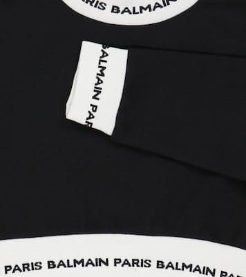 Sweat-shirt raccourci en coton | Balmain Kids