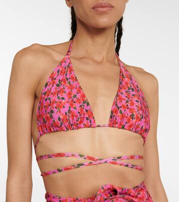 Haut de bikini triangle à fleurs | Magda Butrym