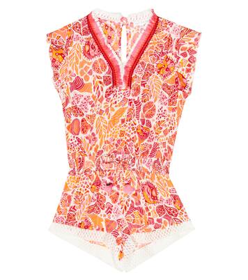 Sasha printed playsuit | Poupette St Barth Kids