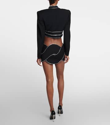 Verzierter Minirock aus Wolle | Area