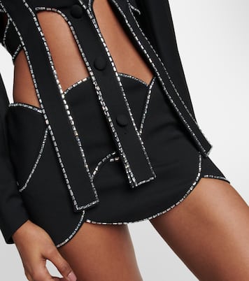 Verzierter Minirock aus Wolle | Area