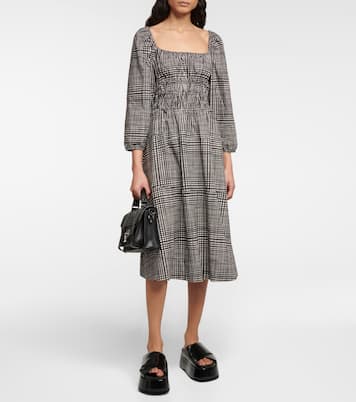 Robe midi White Label en coton à carreaux | Proenza Schouler