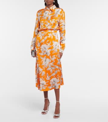 Bedruckte Bluse Lillia aus Satin | Erdem