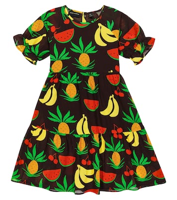Printed cotton dress | Mini Rodini
