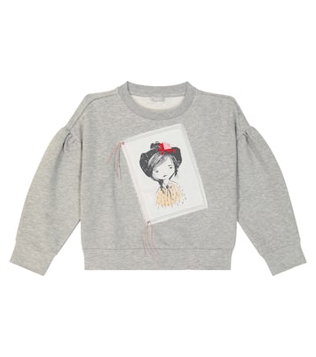 Printed cotton-blend jersey sweatshirt | Il Gufo