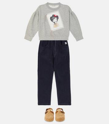 Printed cotton-blend jersey sweatshirt | Il Gufo