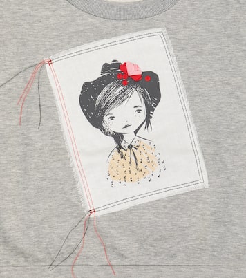 Printed cotton-blend jersey sweatshirt | Il Gufo