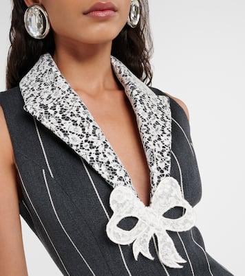 Robe rayée en laine mélangée | Alessandra Rich