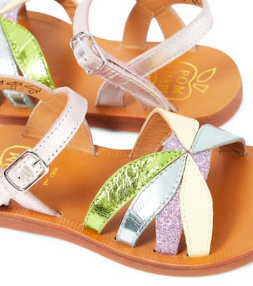 Sandalen Plagette Oto aus Leder | Pom d'Api