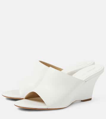 Wedge-Pantoletten Marion aus Leder | Khaite