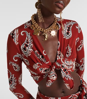 Bedrucktes Cropped-Top | Rabanne