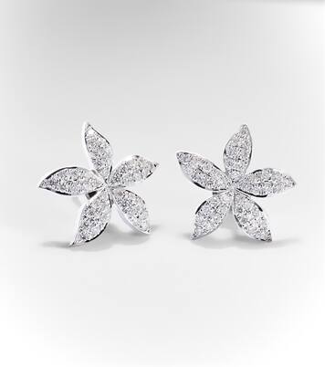 Boucles d'oreilles Blossom en or blanc 18 ct et diamants | Ileana Makri