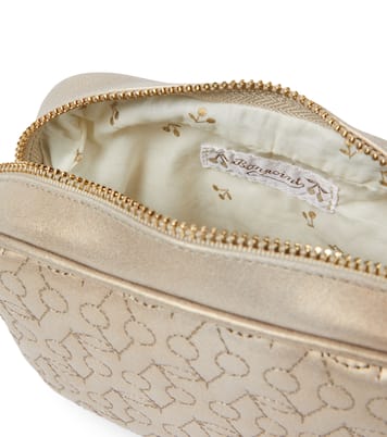 Alimos metallic leather shoulder bag | Bonpoint