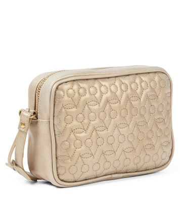 Alimos metallic leather shoulder bag | Bonpoint