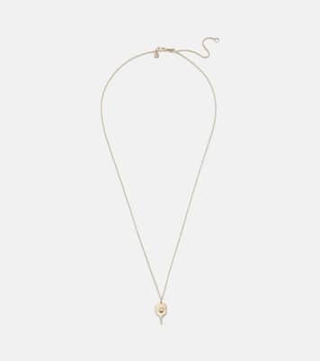 Pickleball 14kt gold pendant necklace with diamonds | Sydney Evan