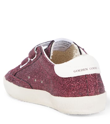 Old School glitter leather sneakers | Golden Goose Kids
