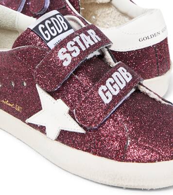 Old School glitter leather sneakers | Golden Goose Kids
