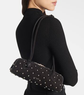 Le Teckel S号铆钉绒面革单肩包 | Alaïa