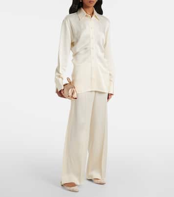 Maia花呢芭蕾舞平底鞋 | Aquazzura