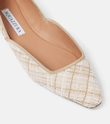 Maia花呢芭蕾舞平底鞋 | Aquazzura