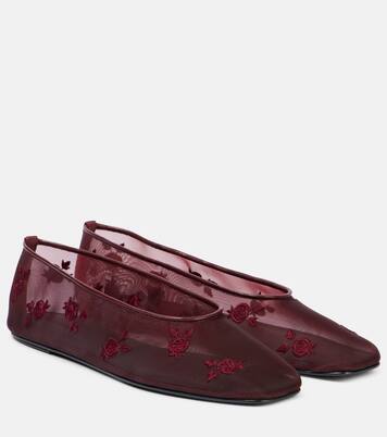Embroidered mesh ballet flats | Magda Butrym
