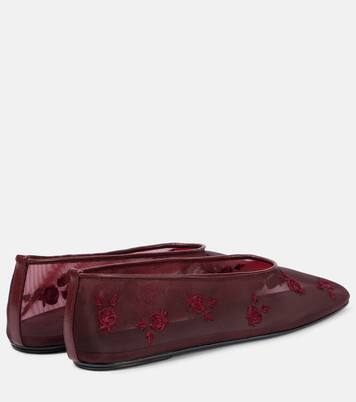 Embroidered mesh ballet flats | Magda Butrym