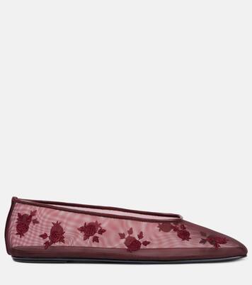 Embroidered mesh ballet flats | Magda Butrym