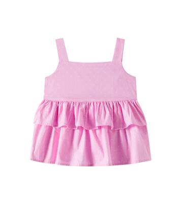 Abito in cotone a pois con volant | Monnalisa