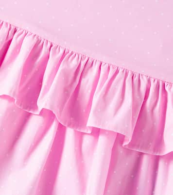 Abito in cotone a pois con volant | Monnalisa