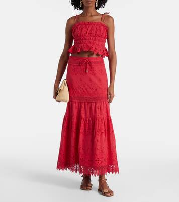 Jupe longue Alessia en coton  | Melissa Odabash