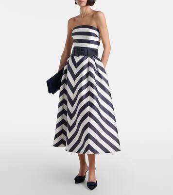 Robe midi Ariadne rayée | Rebecca Vallance