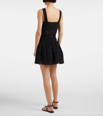 Minifalda Galia de algodón con bordado inglés | Poupette St Barth