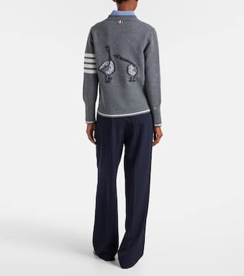 4-Bar virgin wool cardigan | Thom Browne