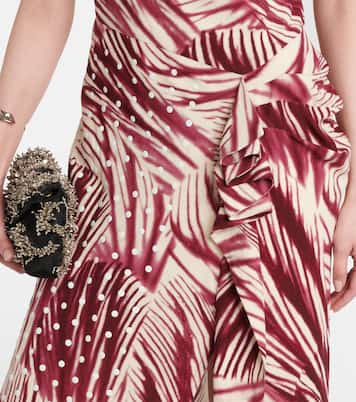 Printed draped crêpe gown | Dries Van Noten