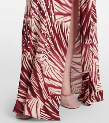 Printed draped crêpe gown | Dries Van Noten